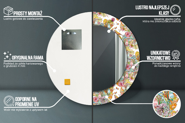 Rund spegel dekorativ En dröm om ett sagoland