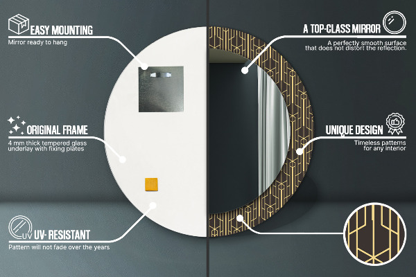 Rund spegel dekorativ Abstrakt