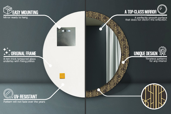 Rund spegel dekorativ Abstrakt