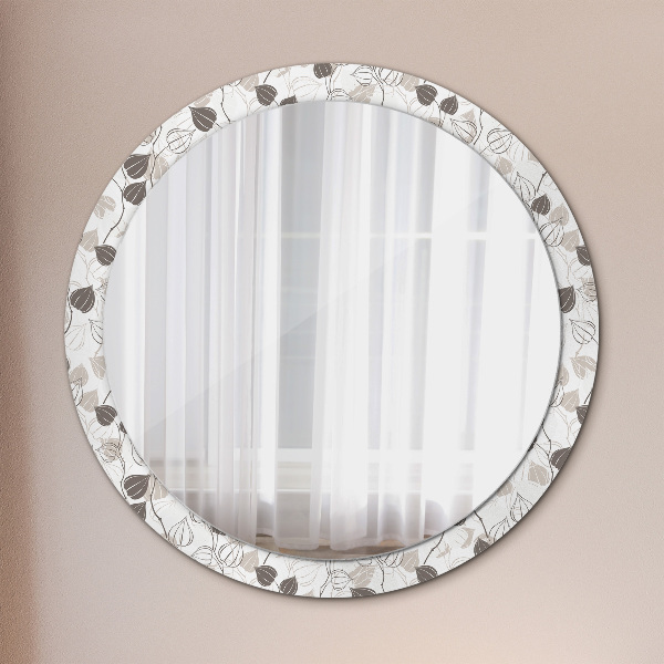 Rund spegel spektakulär Abstrakt blommig