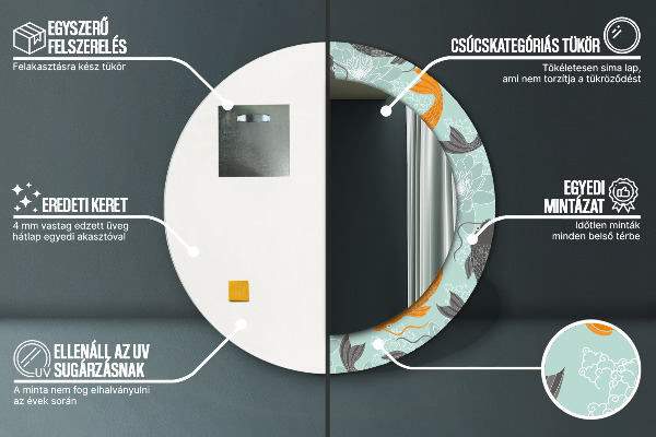Rund spegel spektakulär kinesisk karp