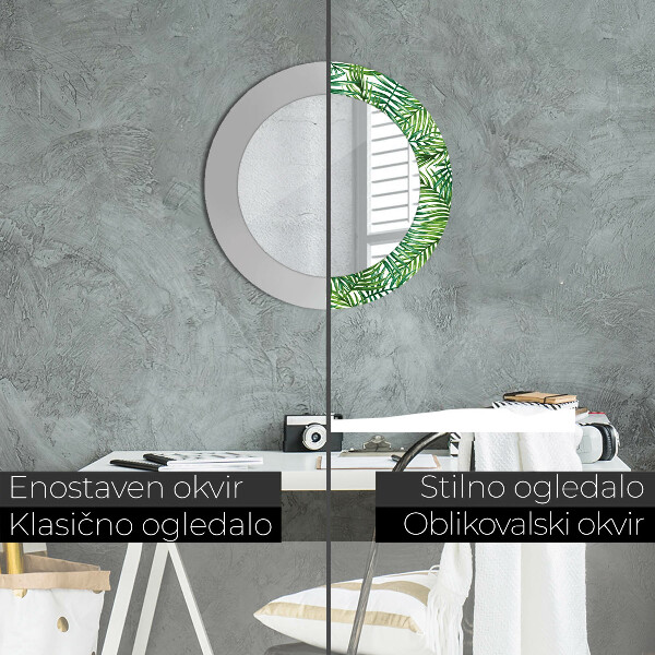 Rund spegel spektakulär Tropisk palm