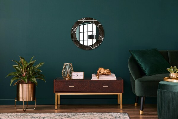 Rund spegel spektakulär Antika kakel