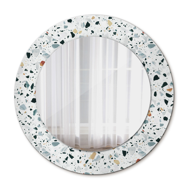 Rund spegel elegant Natursten