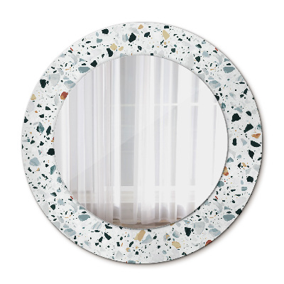 Rund spegel elegant Natursten