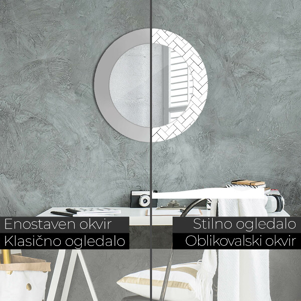 Rund spegel elegant Fiskben