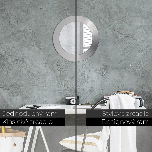 Rund spegel elegant Blankt stål