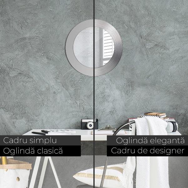 Rund spegel elegant Blankt stål