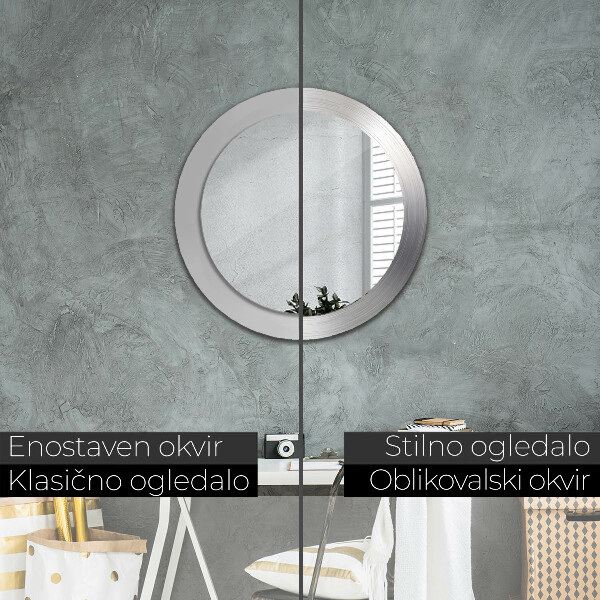 Rund spegel elegant Blankt stål