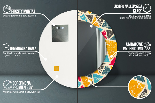 Rund spegel elegant Retro komposition