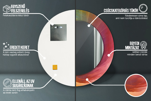 Rund spegel elegant Hypnotisk spiral