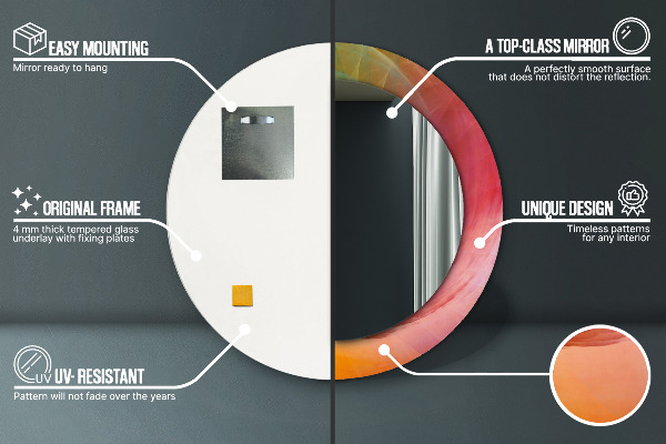 Rund spegel elegant Hypnotisk spiral