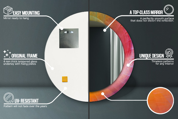 Rund spegel elegant Hypnotisk spiral