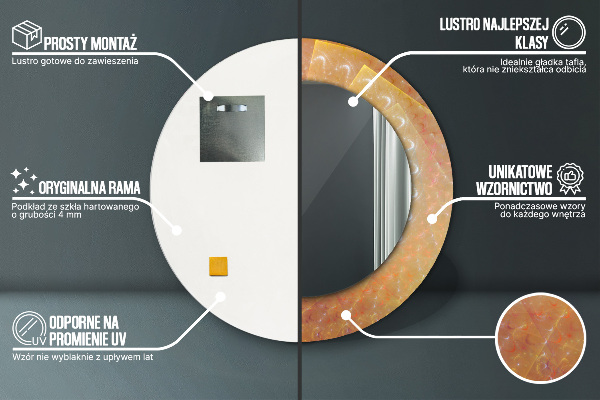 Rund spegel elegant Spiral abstraktion