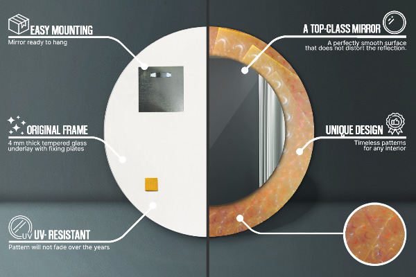 Rund spegel elegant Spiral abstraktion