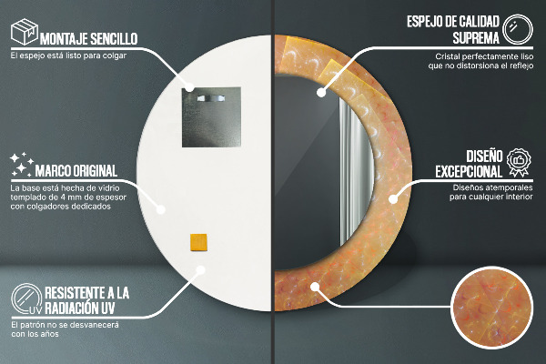 Rund spegel elegant Spiral abstraktion