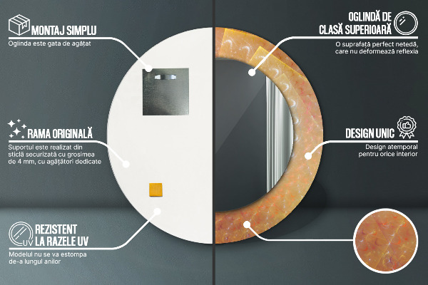 Rund spegel elegant Spiral abstraktion