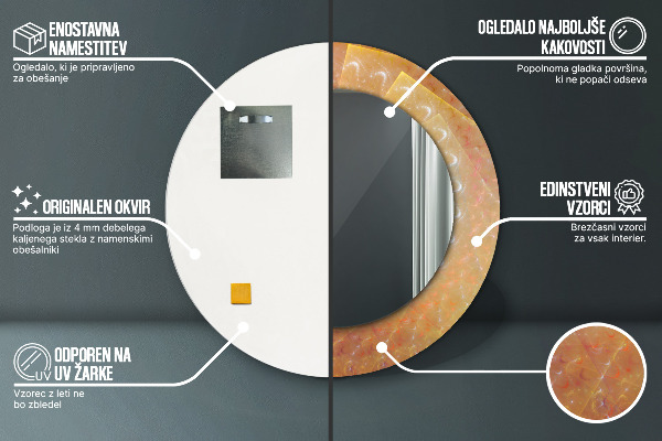 Rund spegel elegant Spiral abstraktion