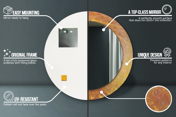 Rund spegel elegant Spiral abstraktion