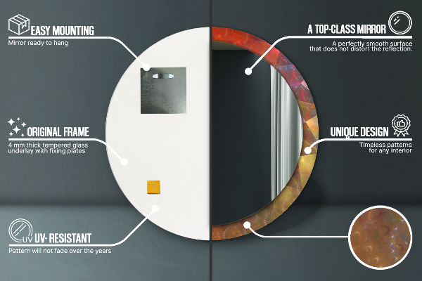 Rund spegel elegant Spiral abstraktion