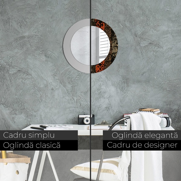 Rund spegel elegant Grunge abstrakt mönster