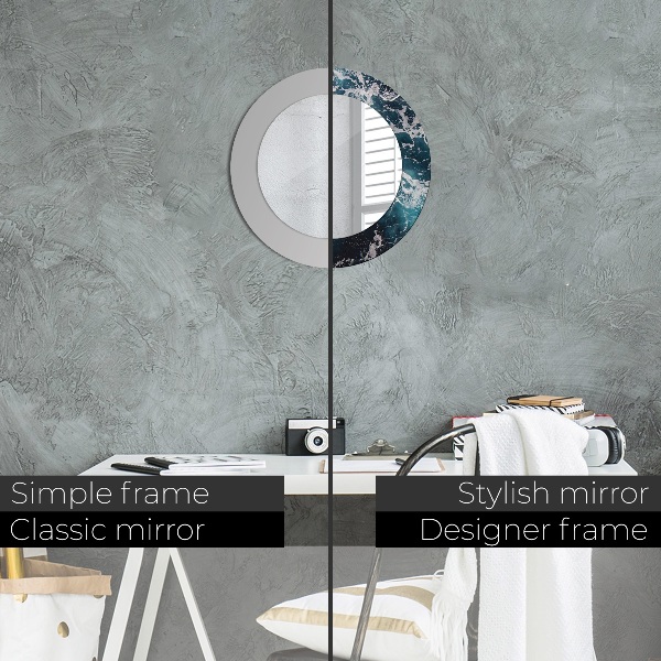 Rund spegel elegant Stormigt hav