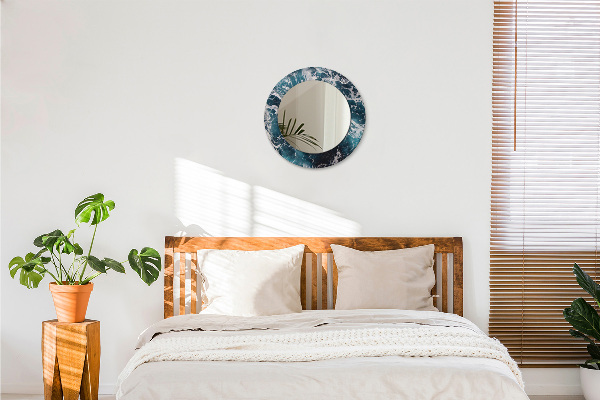 Rund spegel elegant Stormigt hav