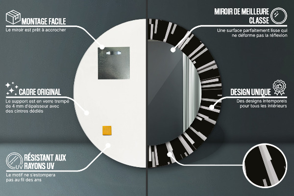 Rund spegel elegant Strålande komposition