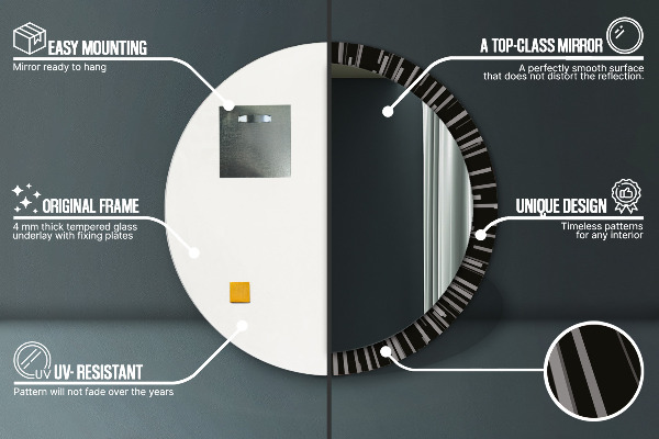 Rund spegel elegant Strålande komposition