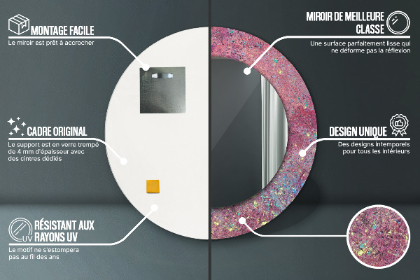 Rund spegel elegant Festival av färger