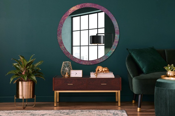 Rund spegel elegant Festival av färger