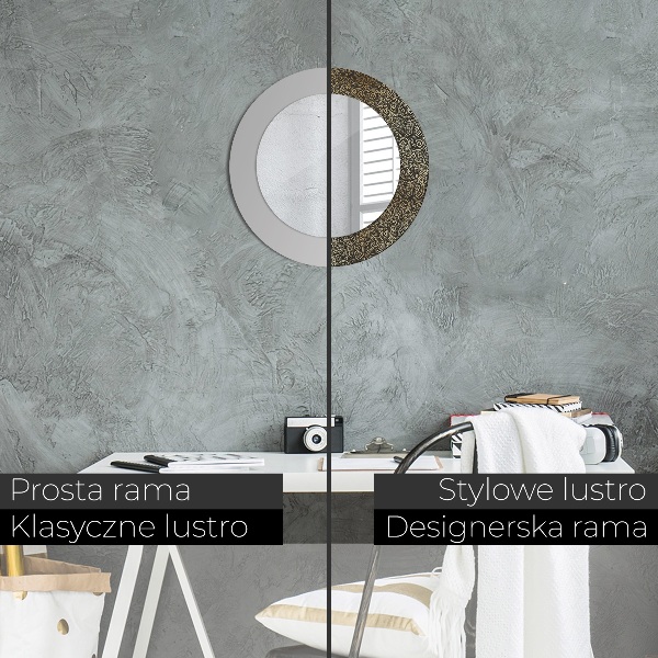 Rund spegel elegant Guld ornament