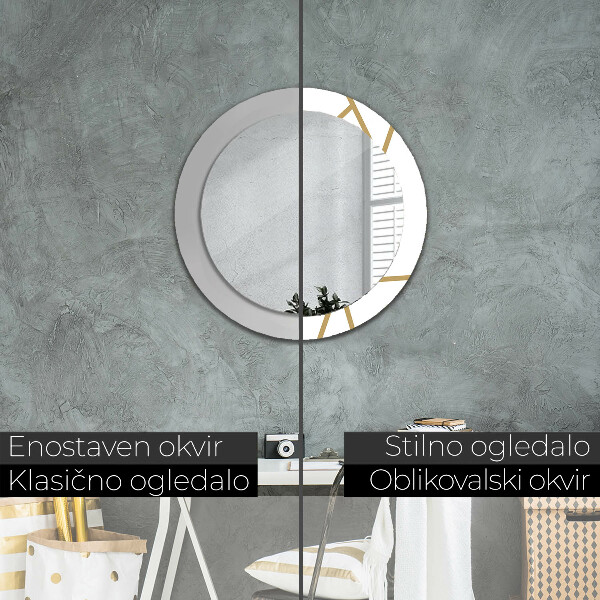 Rund spegel elegant Linjär sammansättning