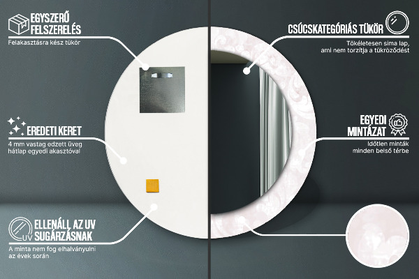 Rund spegel elegant Delikat roccoco-struktur