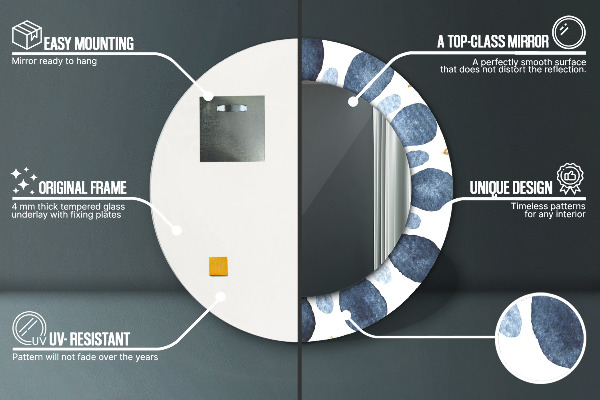 Rund spegel elegant Månen mandala