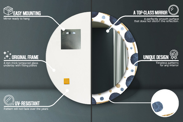 Rund spegel elegant Månen mandala