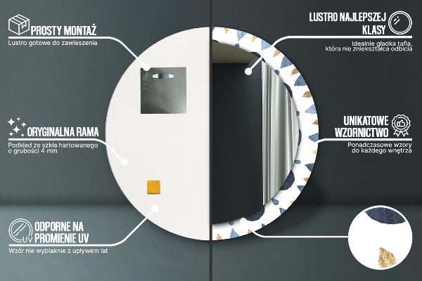 Rund spegel elegant Månen mandala