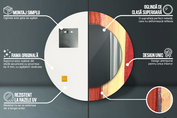 Rund spegel elegant Abstrakt bild