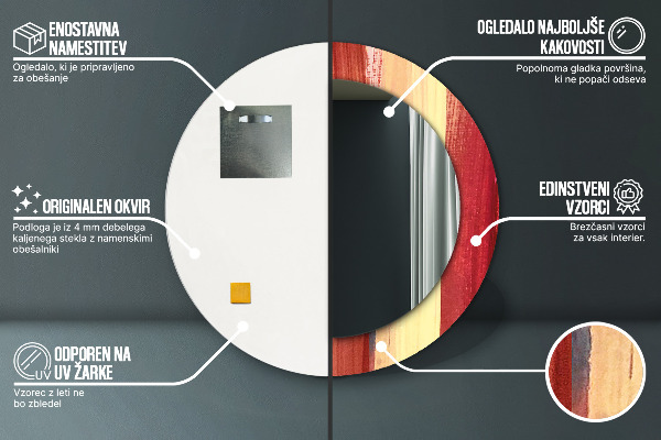 Rund spegel elegant Abstrakt bild