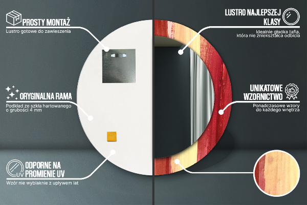 Rund spegel elegant Abstrakt bild