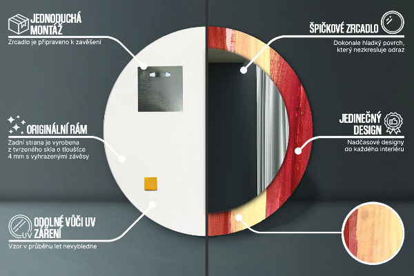 Rund spegel elegant Abstrakt bild