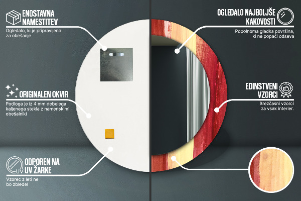 Rund spegel elegant Abstrakt bild