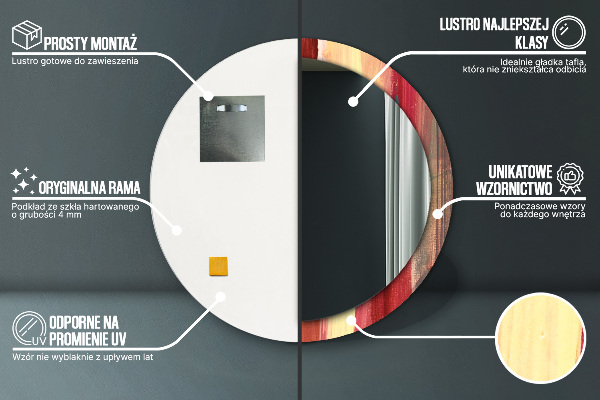 Rund spegel elegant Abstrakt bild