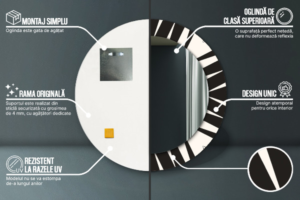 Rund spegel elegant Geometri abstraktion