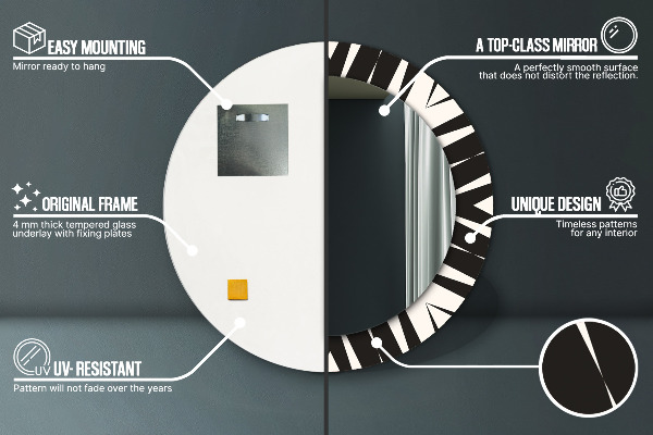 Rund spegel elegant Geometri abstraktion