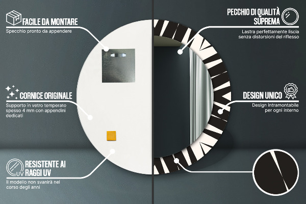 Rund spegel elegant Geometri abstraktion