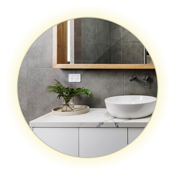 Rund spegel ledde modern fi 60 cm