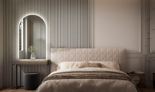 Halv-oval spegel led 50x90 cm