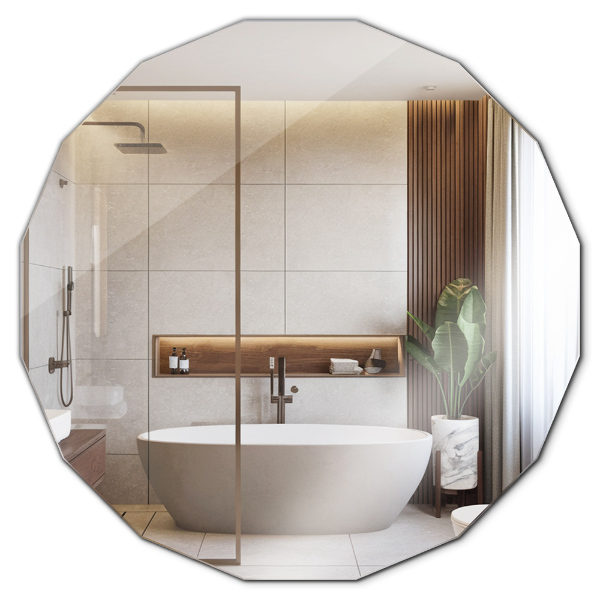 Geometrisk spegel modern 100x100 cm