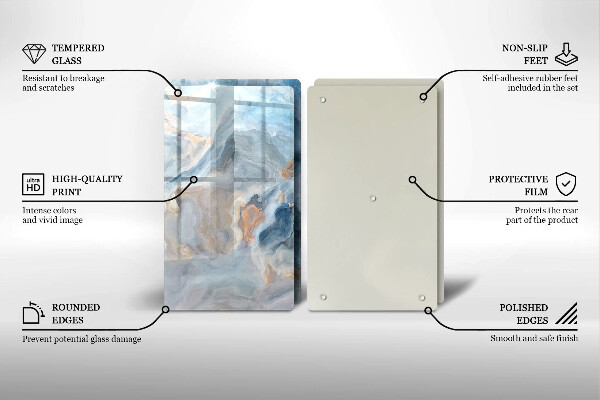 Kokkärlskydd Marmor textur